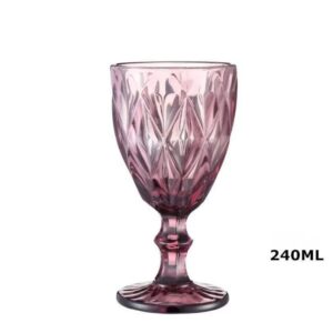 intage Champagne Colored Glassware Pink Goblets