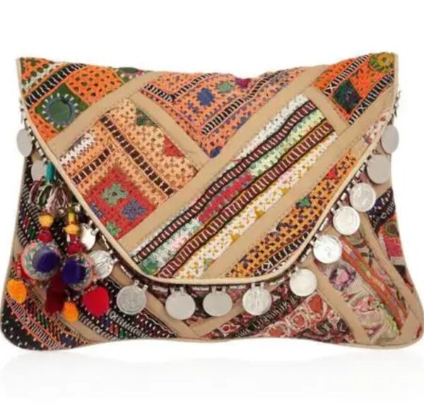 Indian Vintage Banjara Tribal Boho Gypsy Ethnic Clutch Purse Bag