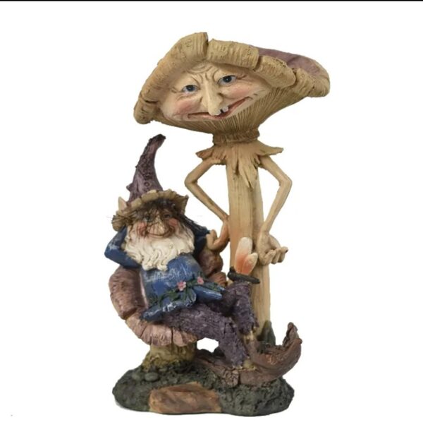 Whimsical Fairy Garden Gnome Statue