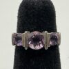 Sterling Silver Ring with 3.0ct Lavender Amethyst Gemstones