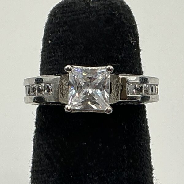 Sterling Silver and Cubic Zirconia Ring