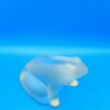 Lalique France Frosted Crystal Frog Figurine