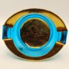 Vintage Blue and Gold Courting Scene Ashtray