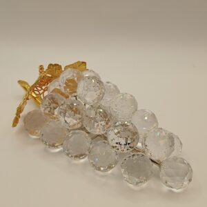 Swarovski Crystal Grape Cluster with Gold Leaf – Sparkling Collectible Figurine