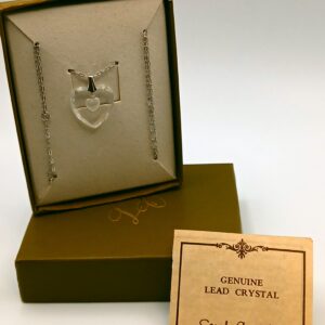 Vintage 1979 Sarah Coventry Heart Lead Crystal Necklace in Original Box