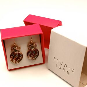 Studio 1886 Holiday Ornament Drop Earrings with Multicolor Crystals