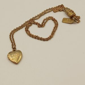 1928 Jewelry Co. Vintage Gold-Tone Heart Locket Necklace