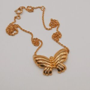 Sarah Coventry Gold-Tone Butterfly Pendant Necklace