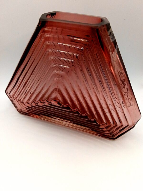 Blenko 5102F Orchid Glass Vase – Handcrafted Geometric Design