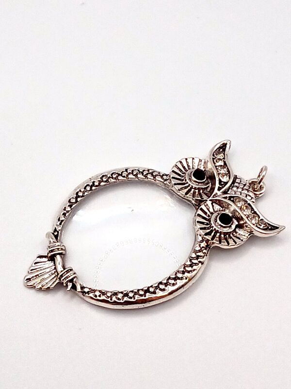 Vintage Owl Magnifying Glass Pendant