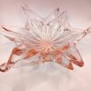 Vintage Pink Murano-Style Hand-Blown Art Glass Star Bowl