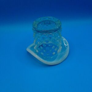 Fenton Art Glass Clear Hobnail Miniature Top Hat Vase