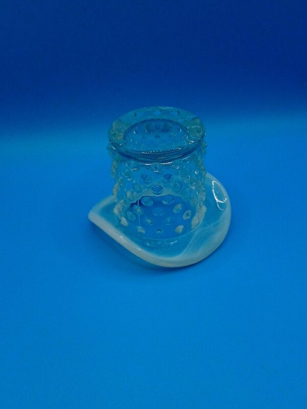 Fenton Art Glass Clear Hobnail Miniature Top Hat Vase