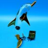 Glass Baron Gold Accented Dolphin Figurine