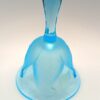 Viking Glass Bell-Shaped Blue Satin Art Glass Figurine