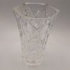 Vintage Clear Cut Glass Vase with Star Pattern