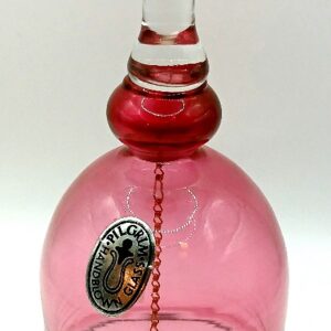 Vintage Pilgrim Glass Hand-Blown Bell – Pink Tint with Clear Handle