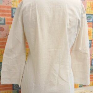Early 2000s White Ruffle Top – Size Small