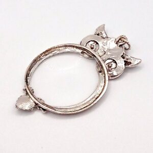 Owl Pendant with Subtle Magnifier – Monocle-Inspired Design