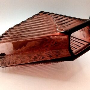 Blenko Orchid Glass Vase – Geometric Ribbed Design (5182F)