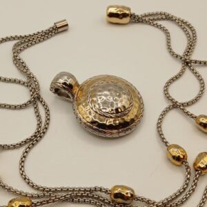 Multi-Chain Necklace with Functional Pendant Holder