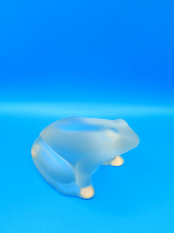 Lalique France Frosted Crystal Frog Figurine - Image 5