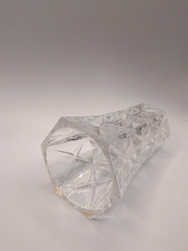 Clear Pressed Glass Vase - Image 4